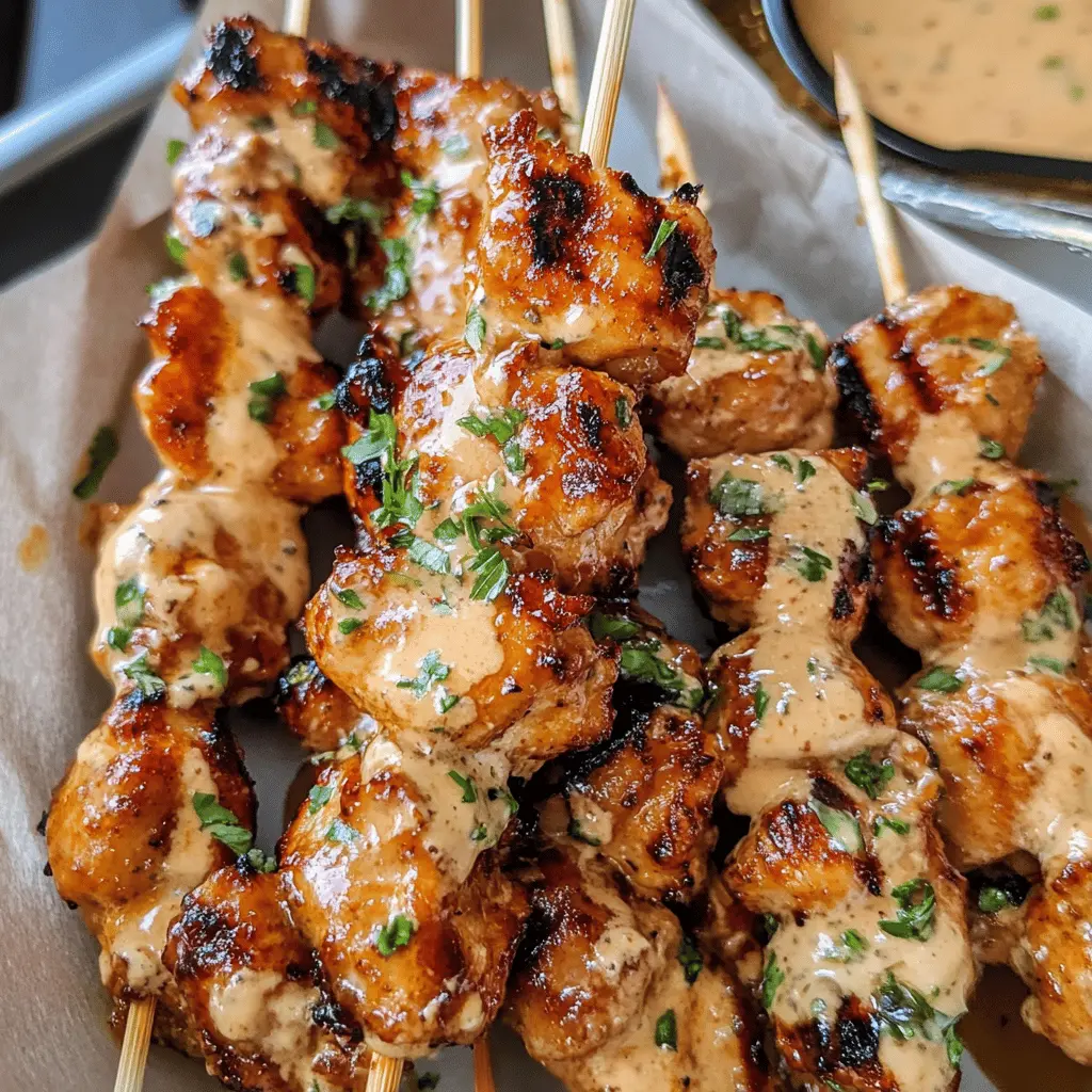 Get ready for a flavorful treat with these Bang Bang Chicken Skewers! Juicy chicken is perfectly marinated and grilled, then drizzled with a spicy, creamy sauce that packs a punch. Perfect for BBQs, family dinners, or game days! Save this pin to bring some zing to your next meal!
