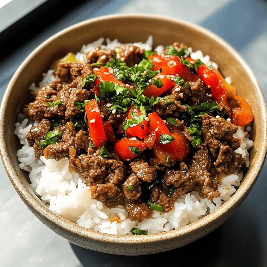 This Beef and Pepper Rice Bowl is a quick, tasty meal packed with flavors! Juicy beef strips paired with colorful bell peppers and served over fluffy rice make this dish a winner for busy nights. Perfect for a family dinner or a meal prep idea! Save this recipe now for a satisfying dinner you can whip up in no time!