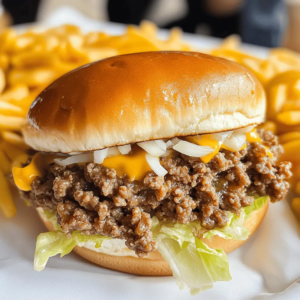 Get a taste of a classic with these Big Mac Sloppy Joes! Juicy ground beef, tangy special sauce, pickles, and melted cheese come together for a delicious twist on your favorite fast food. Perfect for game nights or casual family dinners, save this recipe for a fun meal everyone will love!