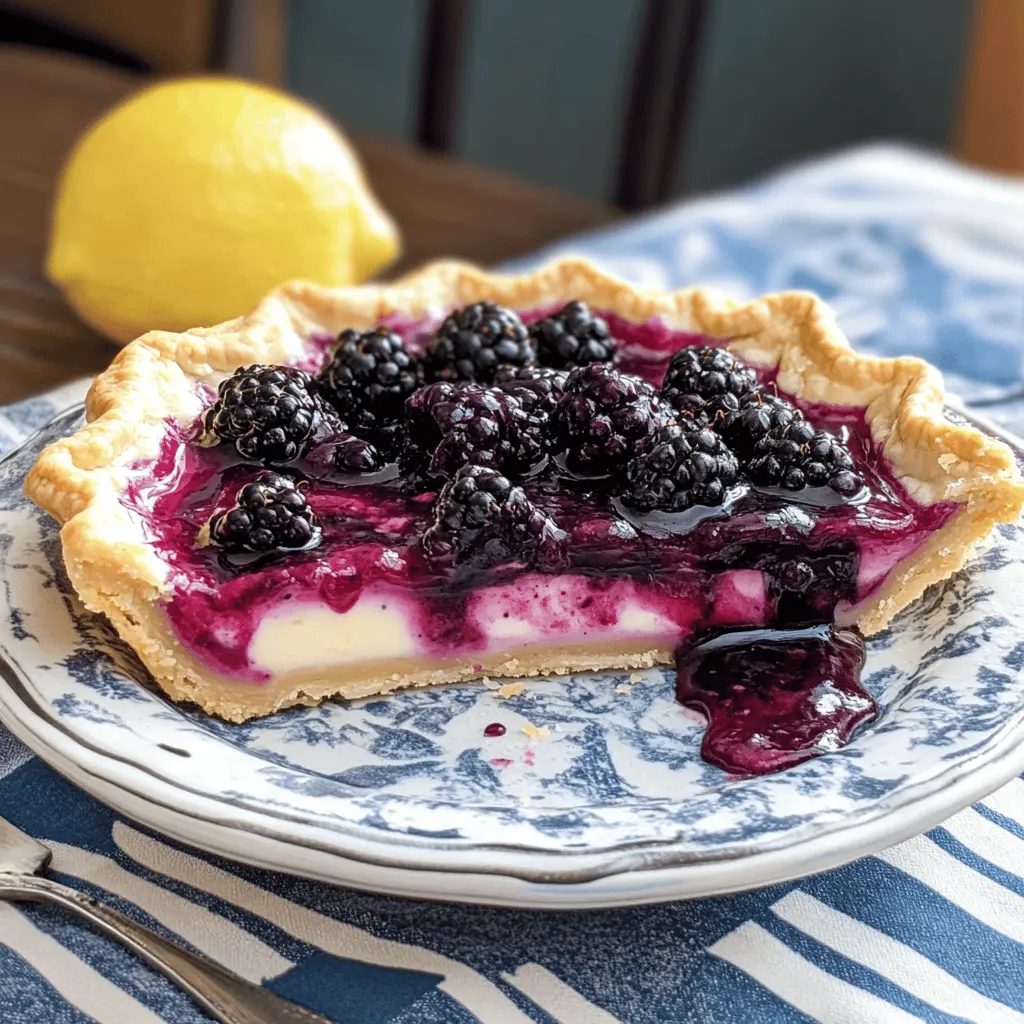 Enjoy a slice of summer with this delicious Blackberry Lemonade Pie! Bursting with fresh blackberries and zesty lemon flavors, this no-bake dessert is perfect for warm days and gatherings. Add a sweet graham cracker crust for a delightful crunch. Save this recipe for your next picnic or family barbecue!