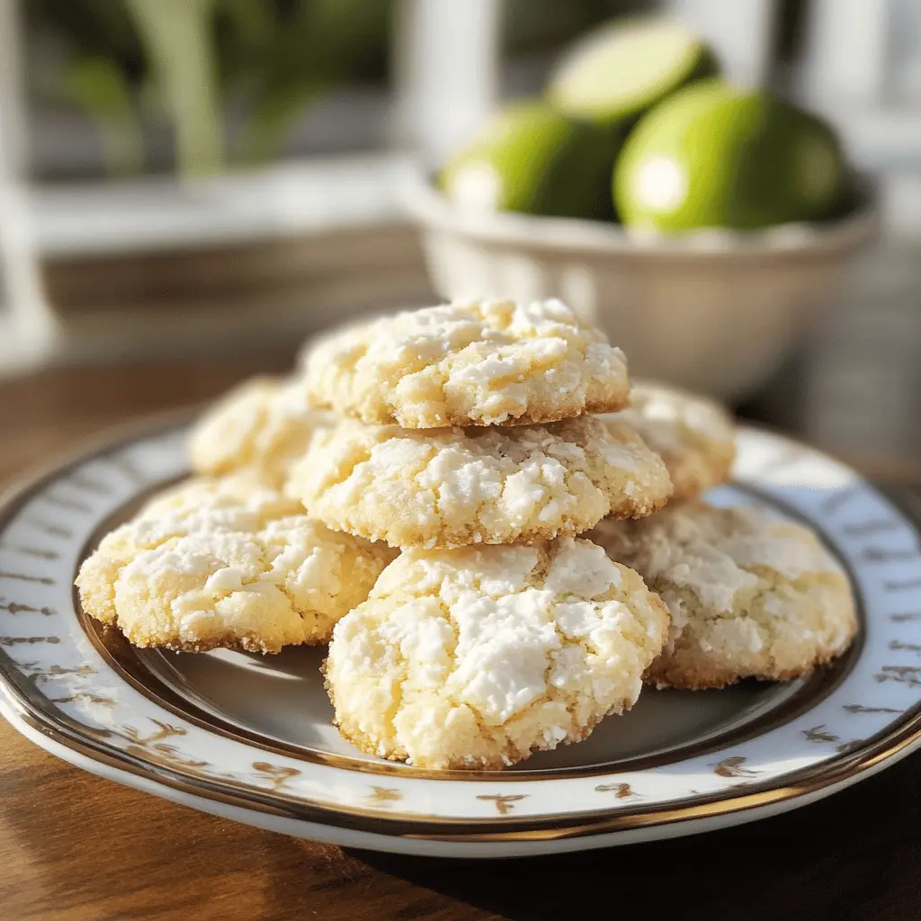 These Coconut Key Lime Crinkle Cookies are a tropical delight! Soft, chewy, and bursting with zesty lime flavor, these cookies are rolled in powdered sugar for that classic crinkle effect. Perfect for summer gatherings or a special treat, don’t forget to save this recipe for a fresh twist on dessert! 🌴🍪