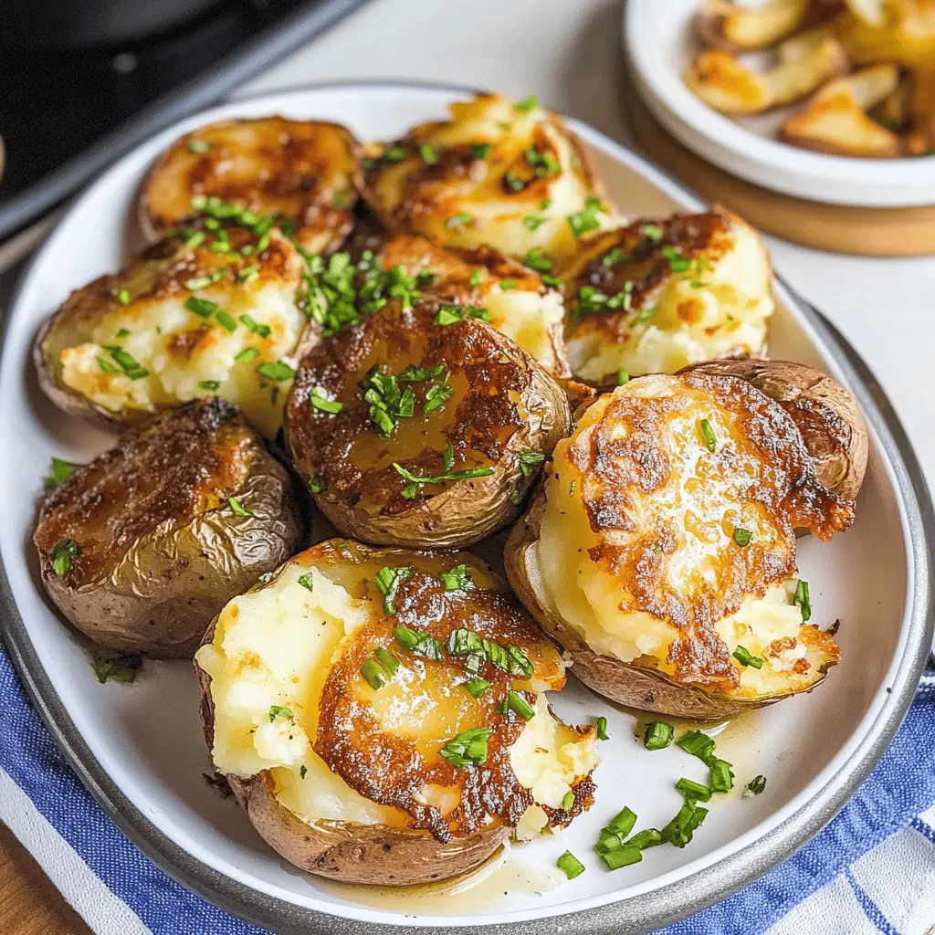 Get ready to impress with these Easy Blackstone Smashed Potatoes! Crispy on the outside and fluffy inside, these potatoes come together with just a few simple ingredients. Perfect for a family dinner or summer BBQ. Don't forget to save this recipe for your next cookout and enjoy those flavorful bites!