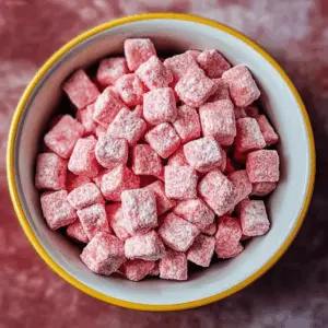 Need a quick and tasty treat? This Fluffy Strawberry Shortcake Puppy Chow is the perfect snack for any occasion! With its light and fluffy texture, combined with a burst of strawberry flavor, it's a sweet delight that's sure to please. Perfect for kids' parties or movie nights, be sure to save this recipe for your next sweet craving!