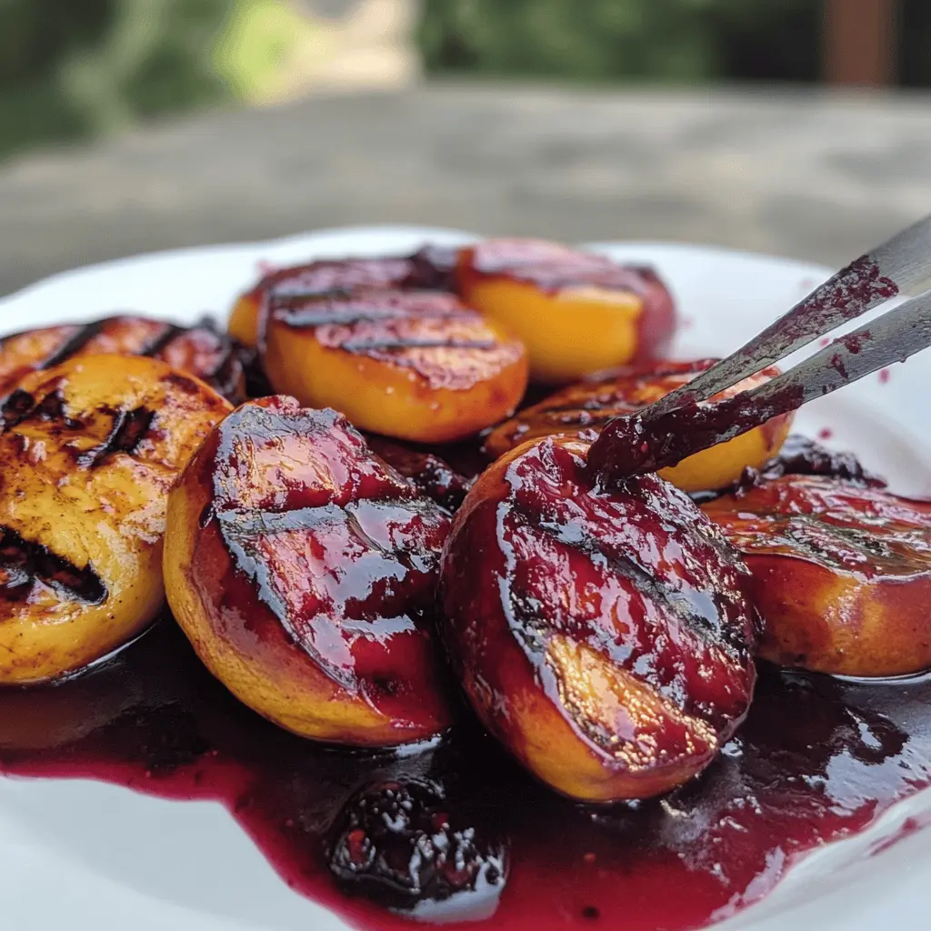 Enjoy the sweet goodness of grilled peaches topped with a rich blackberry sauce! This simple yet elegant recipe brings together juicy peaches and tart blackberries for a delightful summer dessert. Perfect for barbecues or a cozy evening at home, don’t forget to save this recipe for a fresh and fruity treat anytime!
