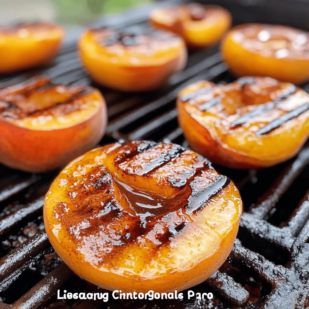 Sweet, juicy grilled peaches drizzled with a warm cinnamon honey sauce make the perfect summer dessert. This easy recipe showcases the natural flavors of fresh peaches combined with a touch of sweetness and spice. Perfect for outdoor gatherings or a cozy night in! Save this recipe to impress your guests at your next BBQ or family dinner!
