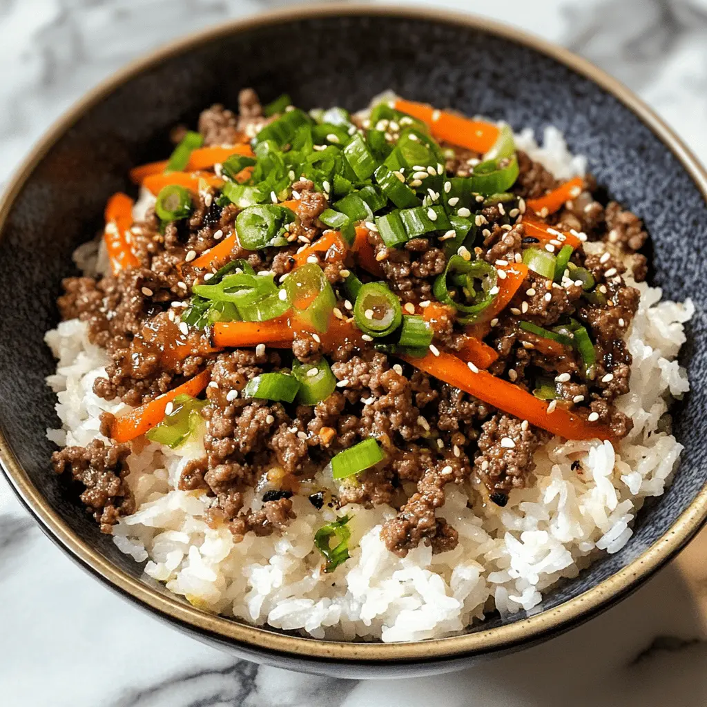 Satisfy your taste buds with these Ground Beef Teriyaki Rice Bowls! This quick and easy recipe features tender ground beef coated in a sweet teriyaki sauce, served over fluffy rice and topped with vibrant vegetables. Perfect for busy weeknights or meal prep. Save this pin for a delicious dinner idea that the whole family will love!
