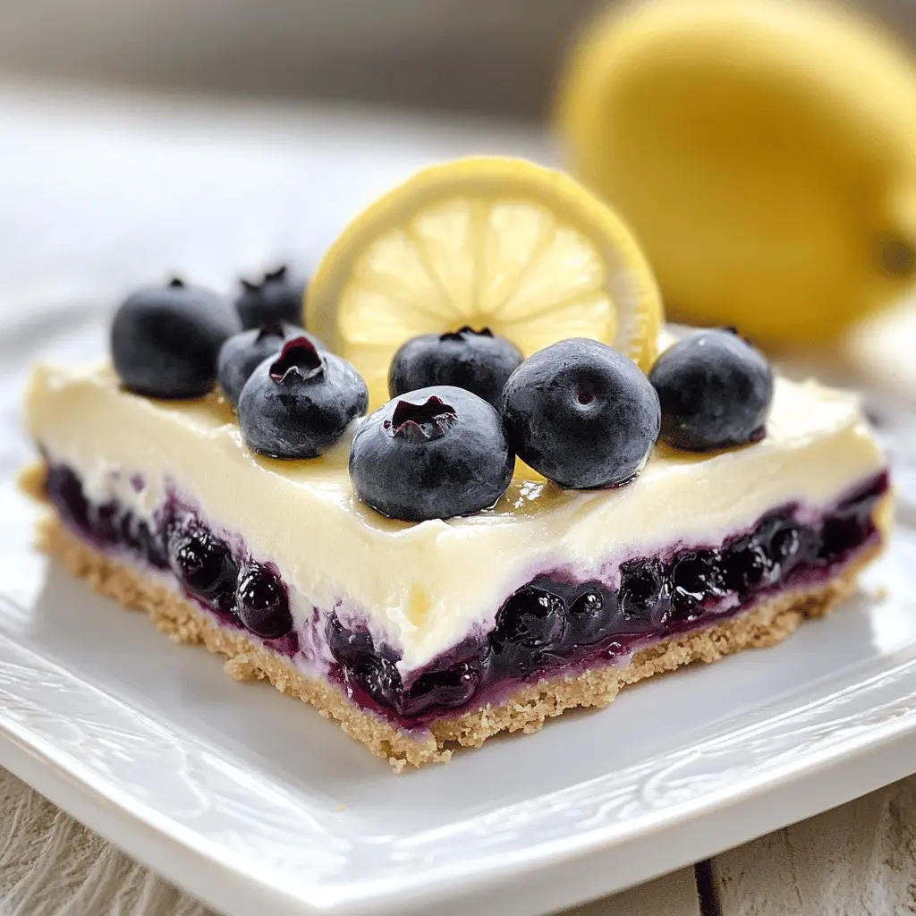 Brighten your day with this Lemon Blueberry Delight! Bursting with fresh blueberries and zesty lemon, this refreshing dessert is perfect for warm days or as a sweet ending to any meal. Easy to prepare and beautifully layered, it’s a showstopper for gatherings and picnics. Save this recipe to impress your friends and family at your next celebration!