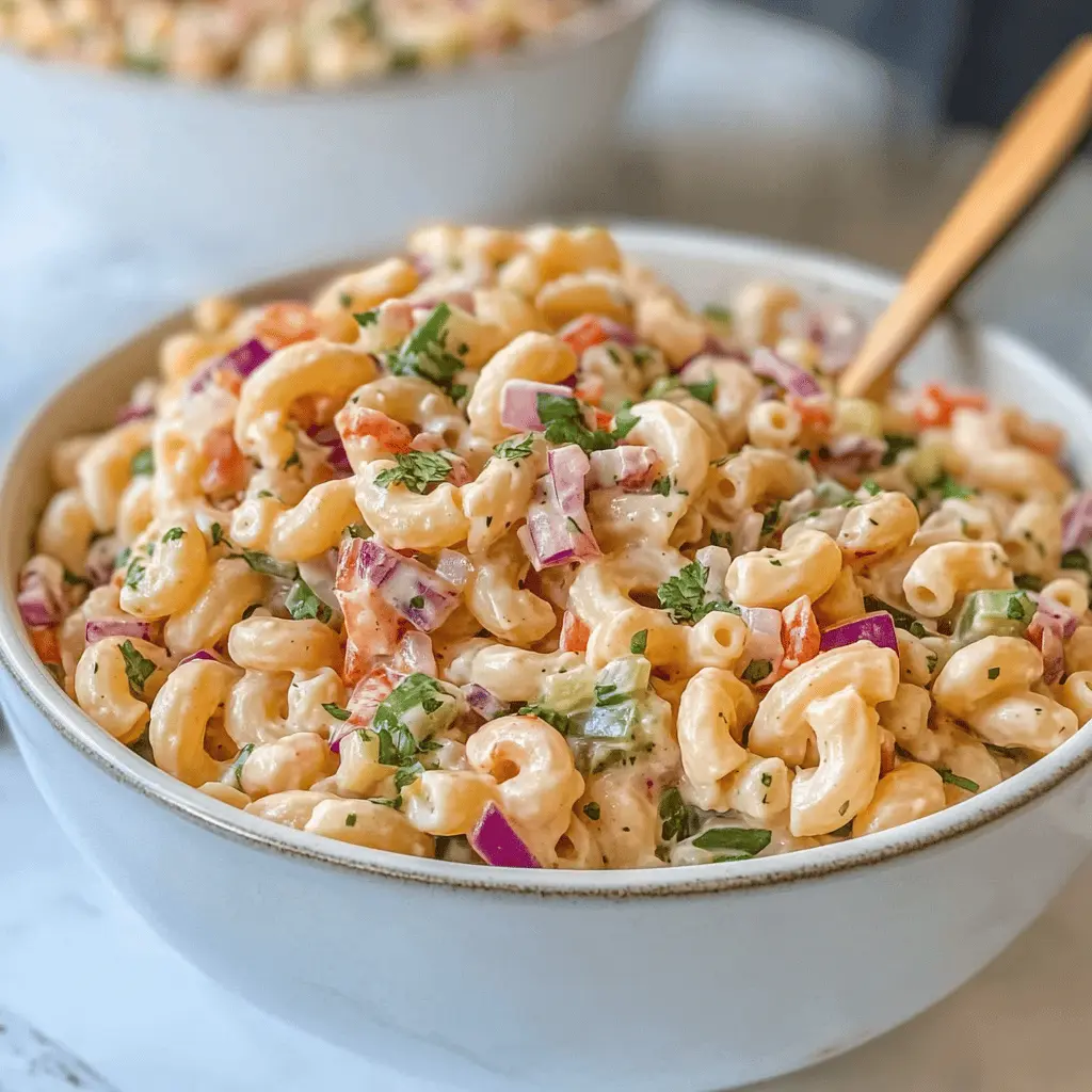 Turn up your picnic game with this vibrant Mexican Macaroni Salad! Bursting with fresh flavors from bell peppers, corn, and zesty lime, it’s a tasty twist on a classic dish. Perfect for potlucks or summer barbecues, this salad will have everyone coming back for seconds. Save this recipe to try next time you're entertaining!