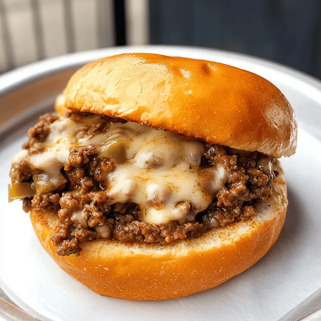 Ready to combine two classics? These Philly Cheesesteak Sloppy Joes bring the irresistible flavors of a cheesesteak to your table in a fun, easy-to-make way! Enjoy ground beef, melted cheese, and sautéed peppers on a soft bun. Save this recipe for your next game day or picnic, and impress everyone with this delightful twist!