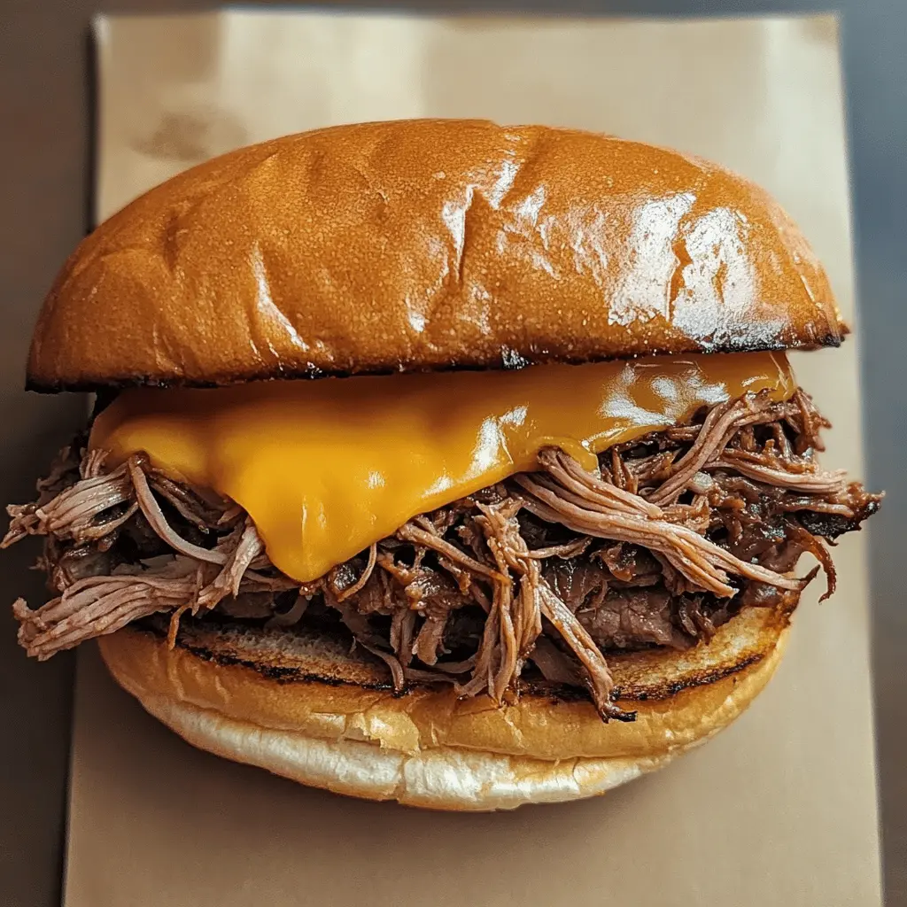Get ready for a flavor-packed delight with this Pulled Beef Sandwich! Tender, slow-cooked beef mixed with rich spices makes for the perfect filling. Whether you're hosting a game day gathering or enjoying a cozy family dinner, this sandwich is sure to impress. Save this recipe to bring delicious comfort food right to your table!