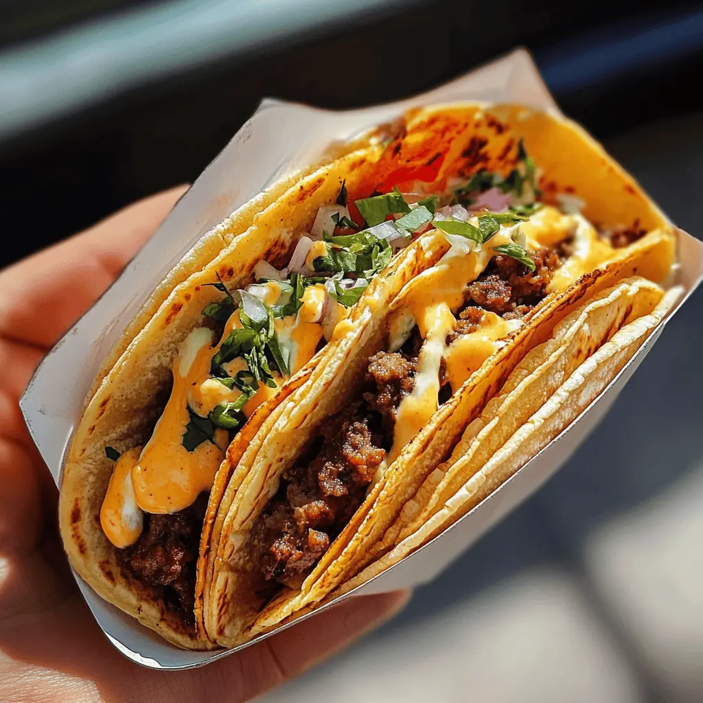 Get ready for a fun twist on dinner with these Smash Burger Tacos! Combining the juicy flavors of a classic smash burger with the ease of taco night, these handheld delights are perfect for gatherings or a cozy family meal. Made with seasoned beef, melty cheese, and your favorite toppings, don’t forget to save this recipe for your next taco Tuesday!