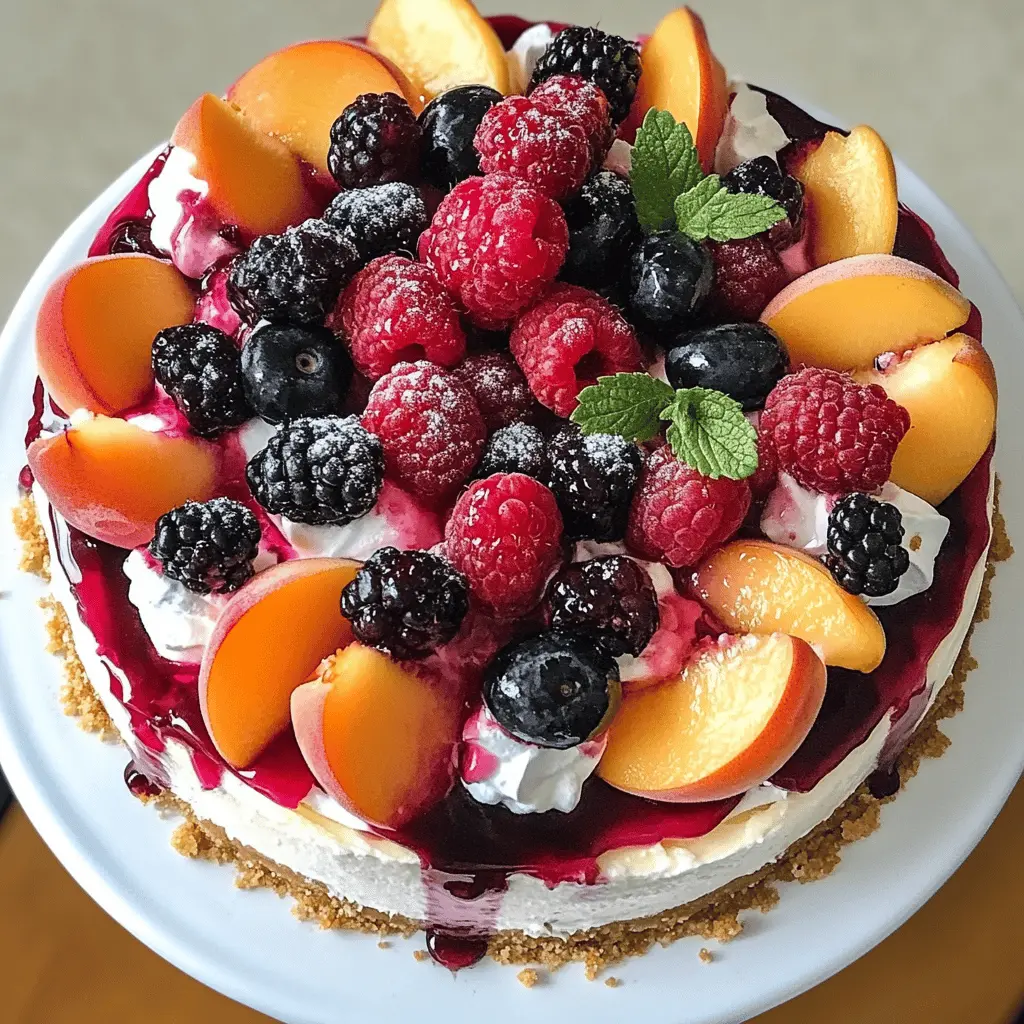 This Summer Berry and Peach Cheesecake is a delightful blend of creamy cheesecake and fresh seasonal fruits. With its vibrant berries and sweet peaches, it’s the perfect dessert for warm days and gatherings. Save this easy recipe to impress at your next picnic or family get-together!