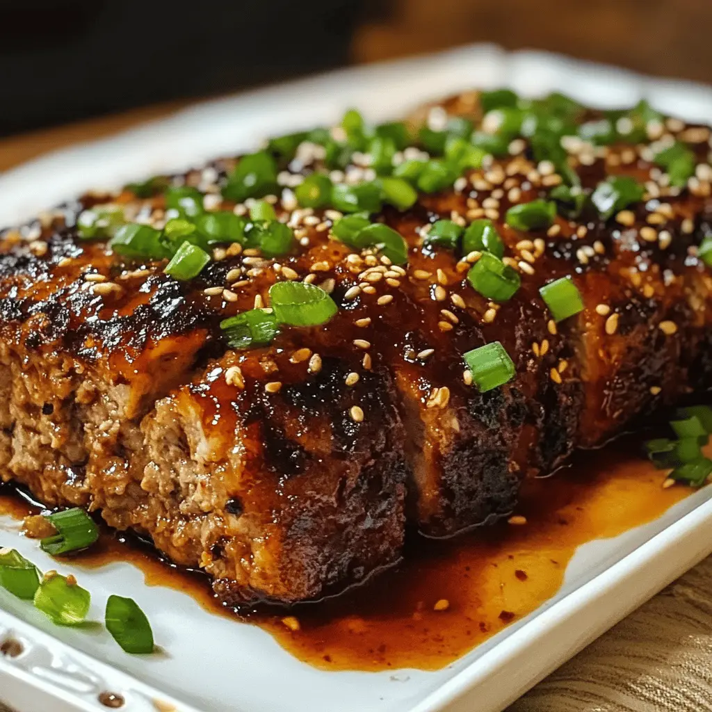 This Sweet and Spicy Korean BBQ Meatloaf combines a flavorful twist on a classic comfort dish. With elements like kimchi and gochujang, it brings a delicious kick to your dinner table. Perfect for family dinners or potluck gatherings! Save this recipe to enjoy a unique meatloaf that’s sure to impress your guests!