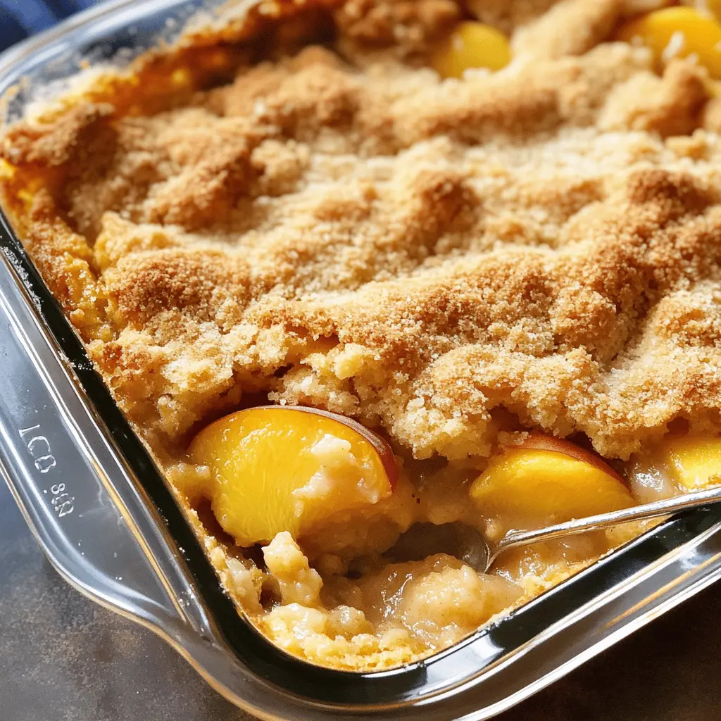 Warm, bubbly, and utterly delicious, this peach cobbler is the perfect summer treat! Made with ripe peaches and a tender biscuit topping, it's a classic dessert that everyone will love. Perfect served warm with a scoop of vanilla ice cream! Save this recipe for your next family gathering or picnic. You won't want to miss out on this sweet delight!