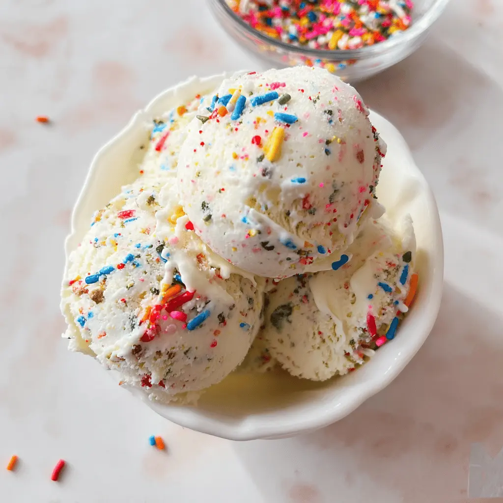 Easy Homemade Birthday Cake Ice Cream Recipe