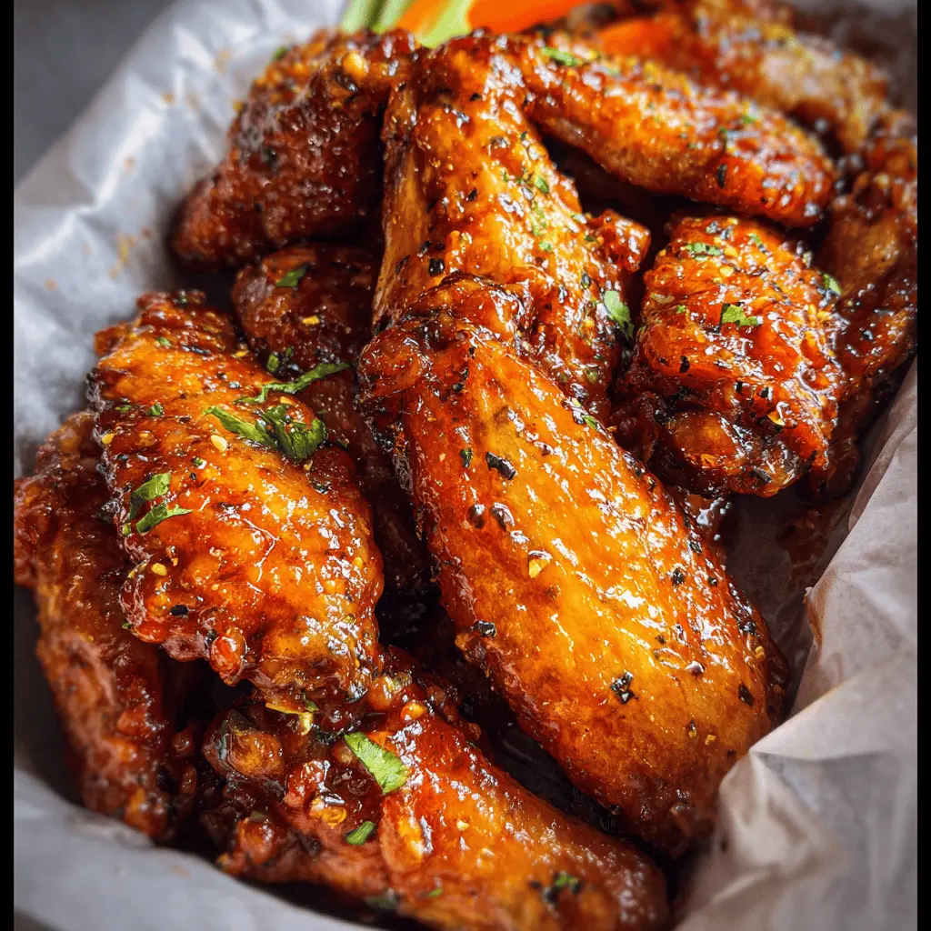 Easy Hot Honey Peach Chicken Wings Recipe