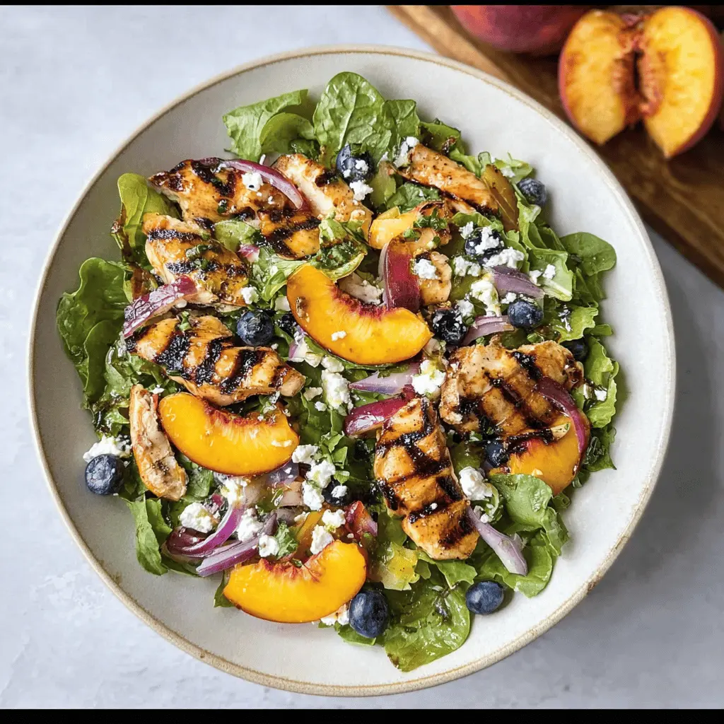 Easy Grilled Peach Chicken Salad Recipe