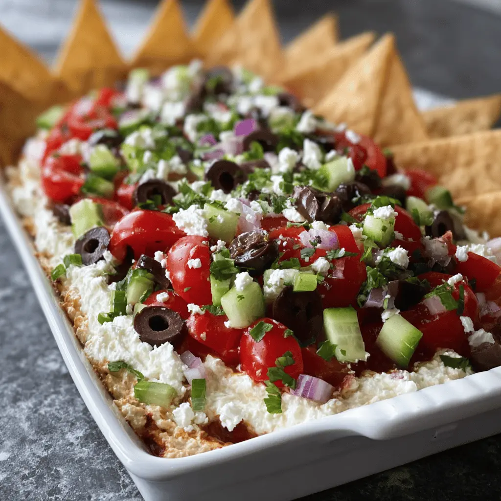 Easy 7 Layer Greek Dip Recipe