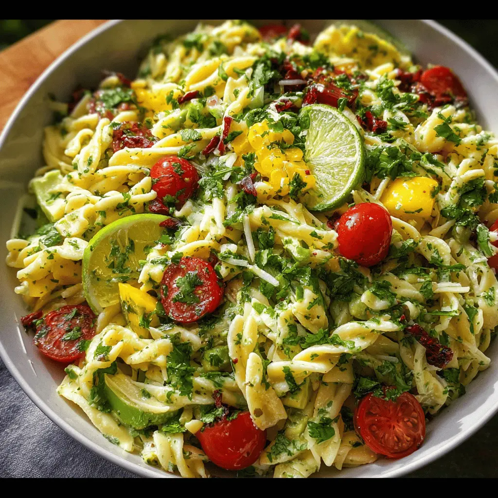 Easy Cilantro Lime Pasta Salad Recipe