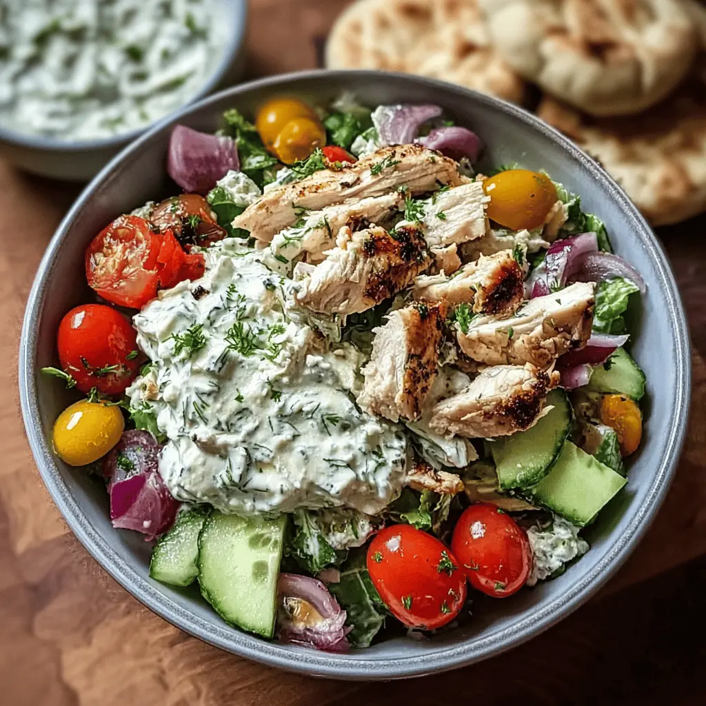 Easy Mediterranean Tzatziki Chicken Salad Recipe