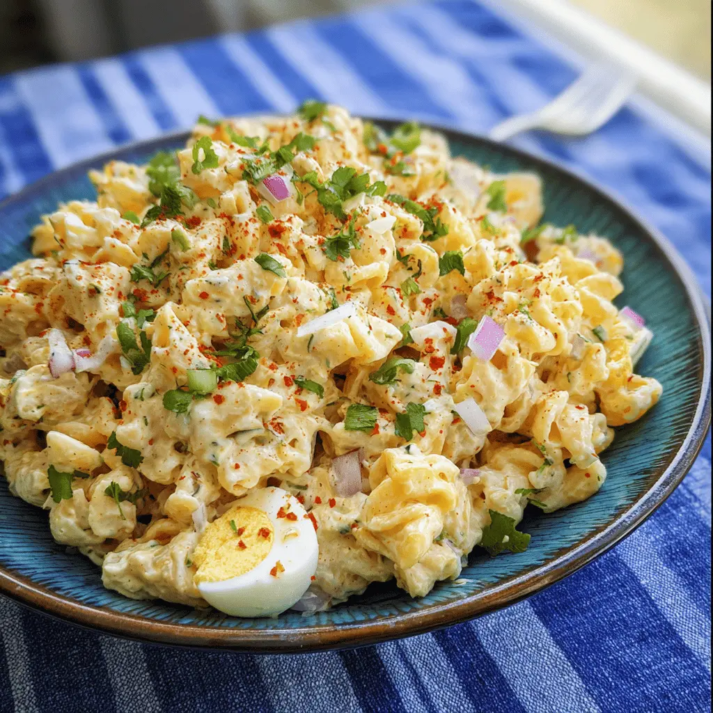 Easy Deviled Egg Pasta Salad Recipe