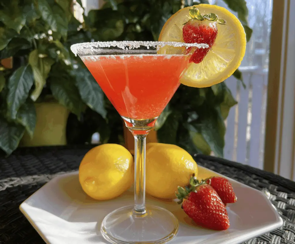 Easy Strawberry Lemon Drop Martini Recipe