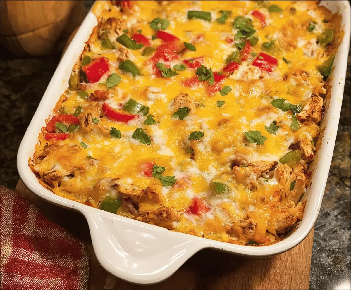 Easy Chicken Fajita Casserole Recipe