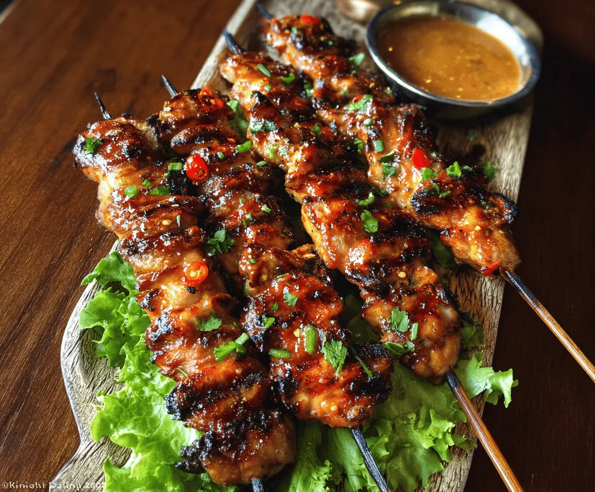 Easy Grilled Thai Chicken Skewers Recipe