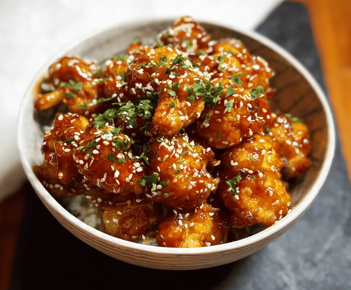 Easy Sticky Sesame Cauliflower Recipe