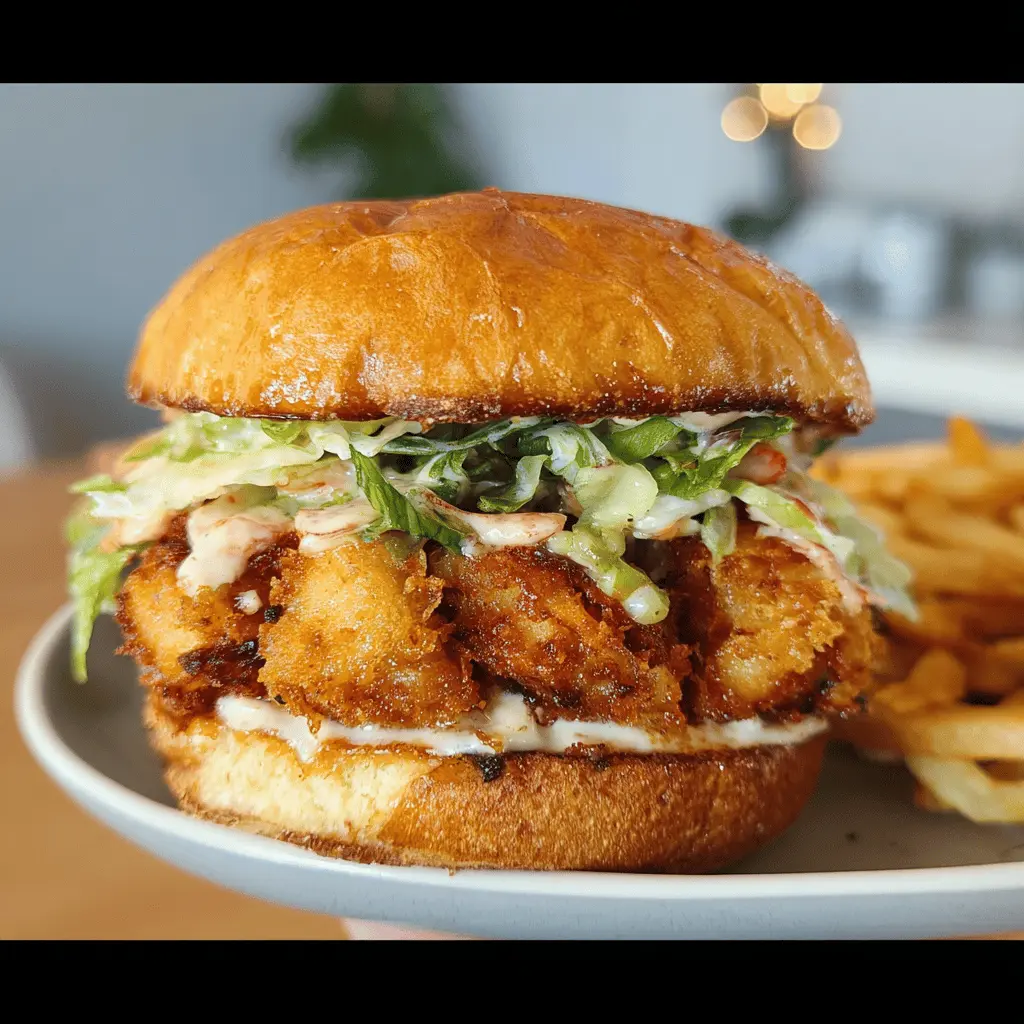 Crispy Fried Shrimp Burger Recipe