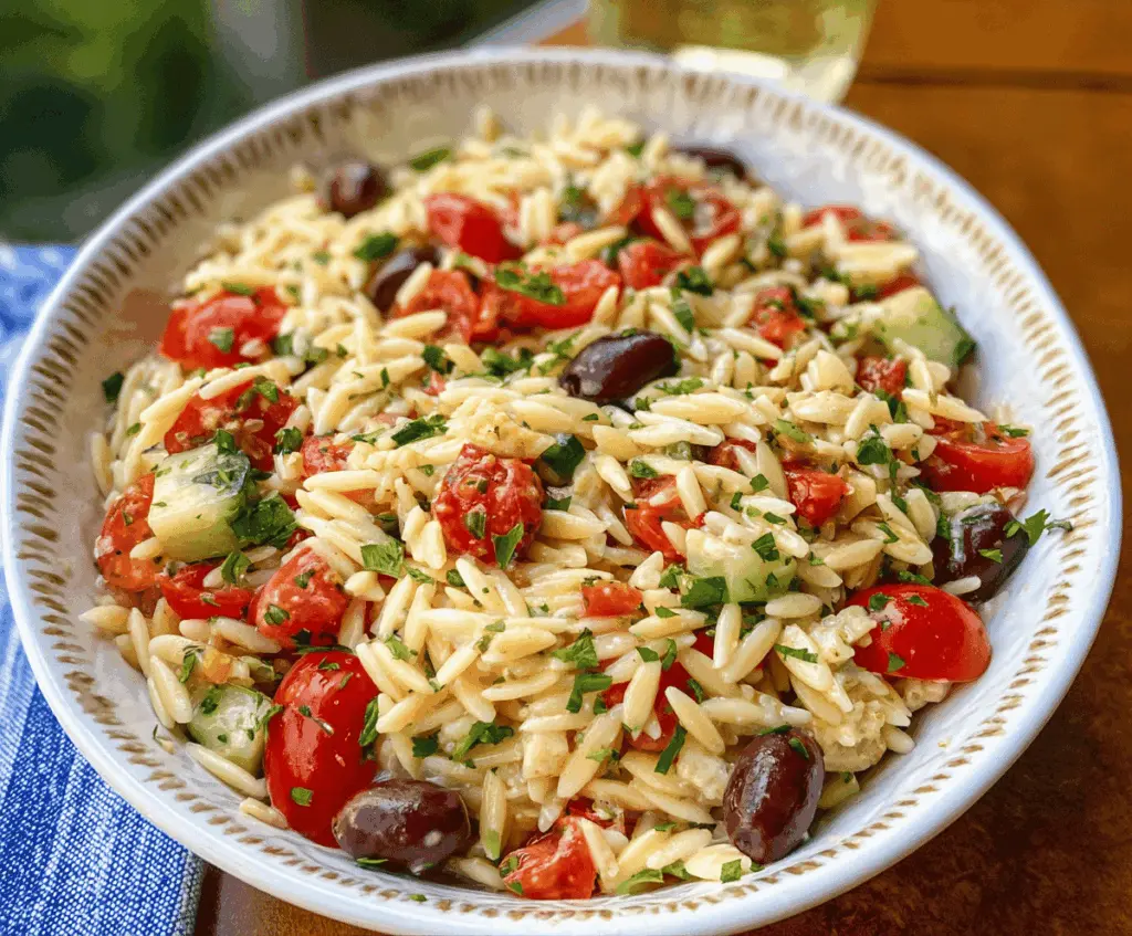 Easy Orzo Pasta Salad Recipe For Summer