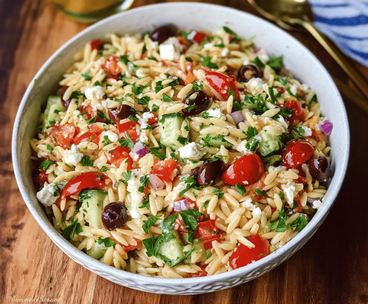 Easy Orzo Pasta Salad Recipe For Summer