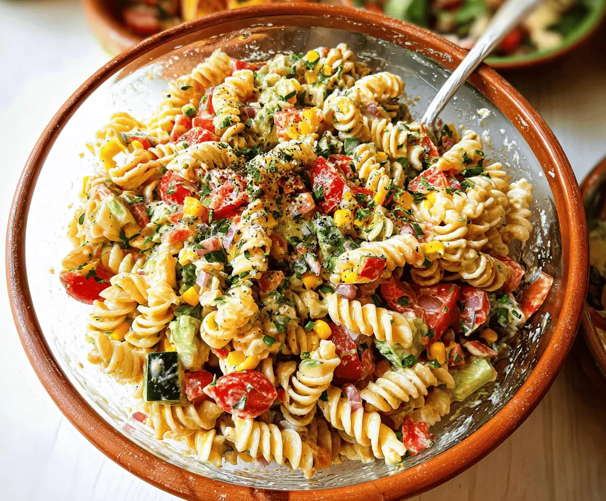 Easy Mexican Pasta Salad Recipe for Summer
