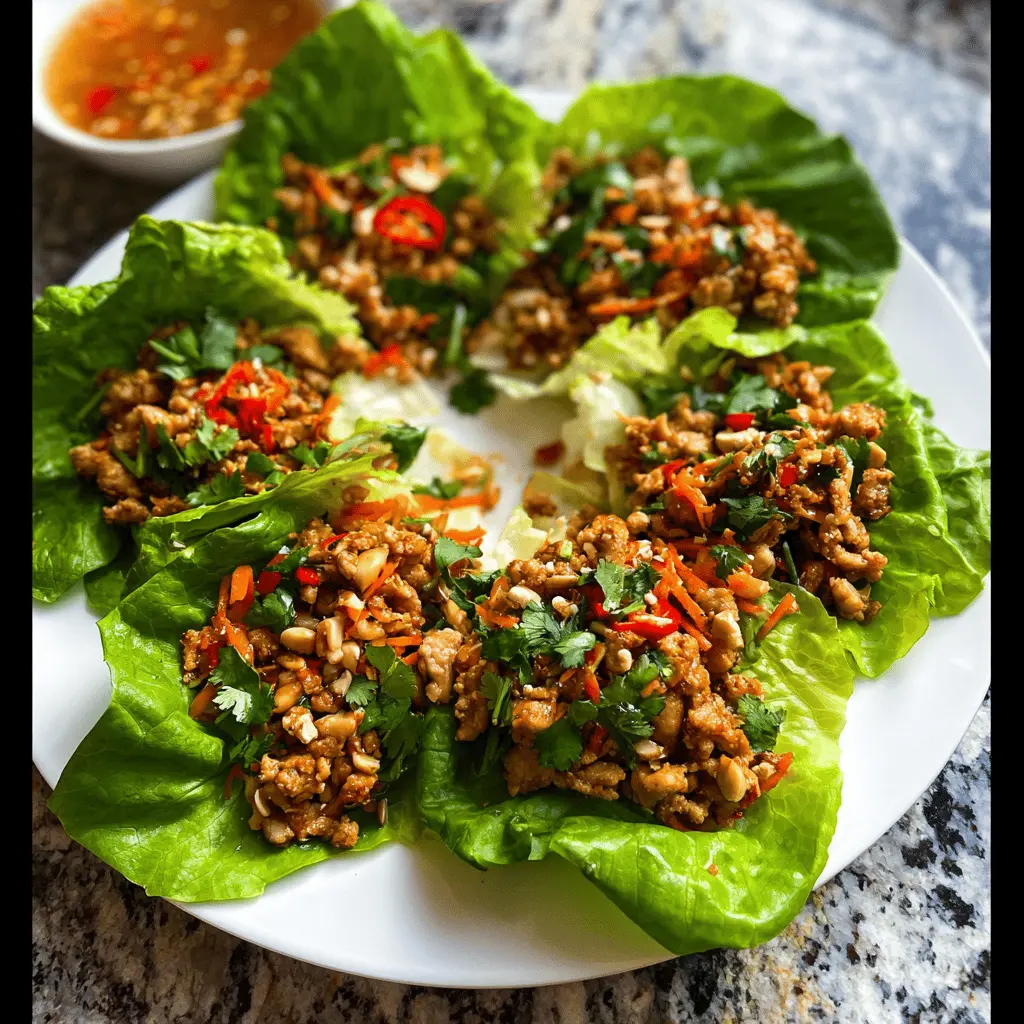 Easy Thai Chicken Lettuce Wraps Recipe