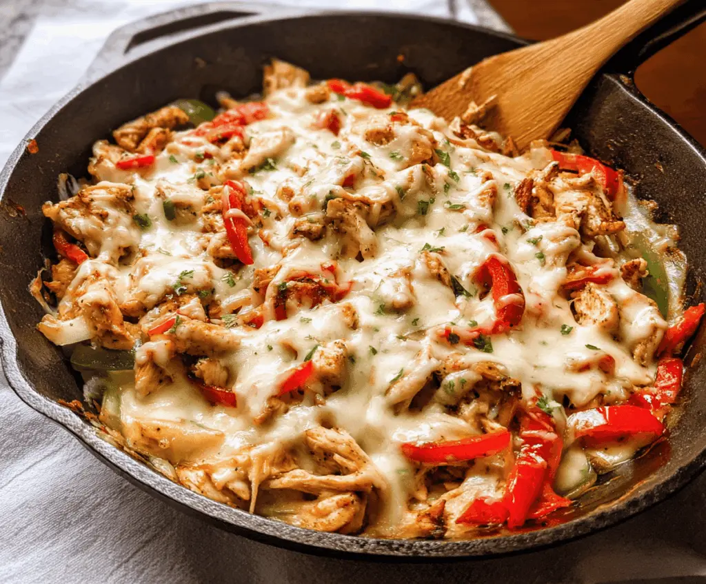 Easy Chicken Cheesesteak Skillet Recipe