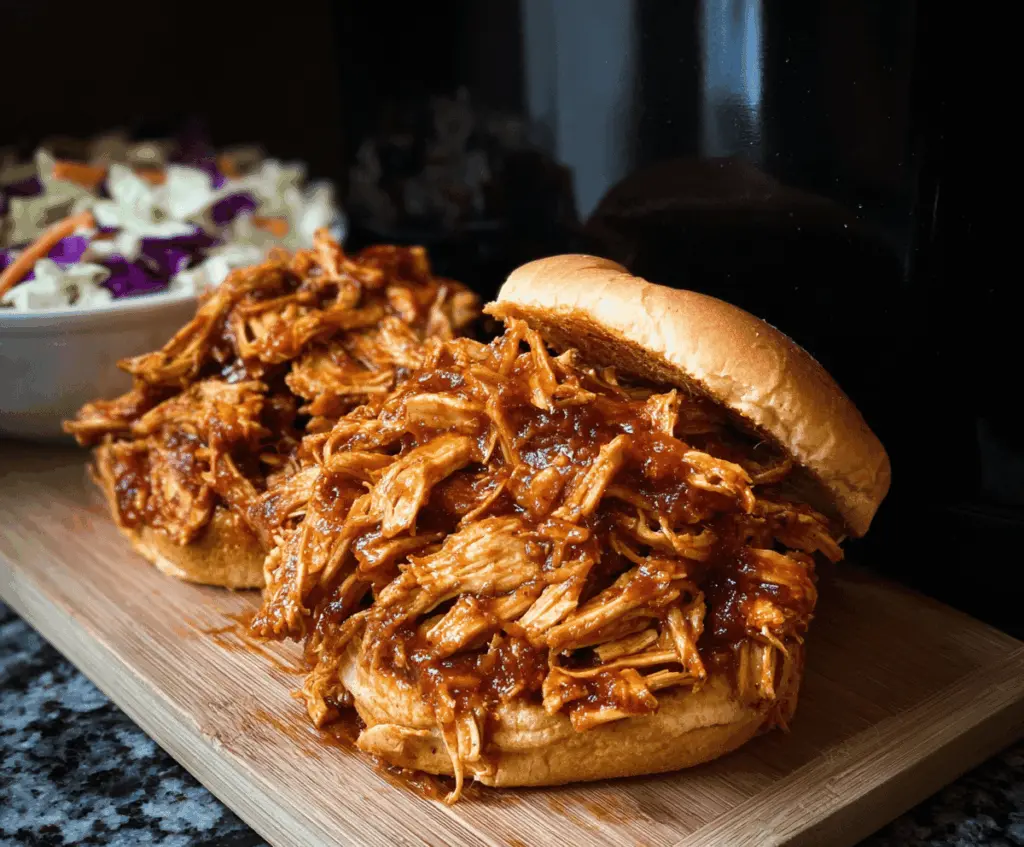 Easy Crockpot BBQ Pulled Chicken Recipe