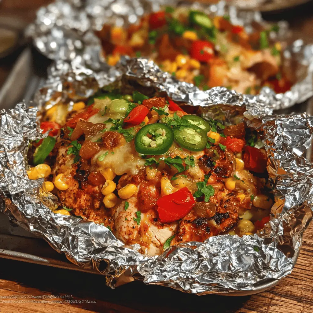 Easy Santa Fe Chicken Foil Packets Recipe