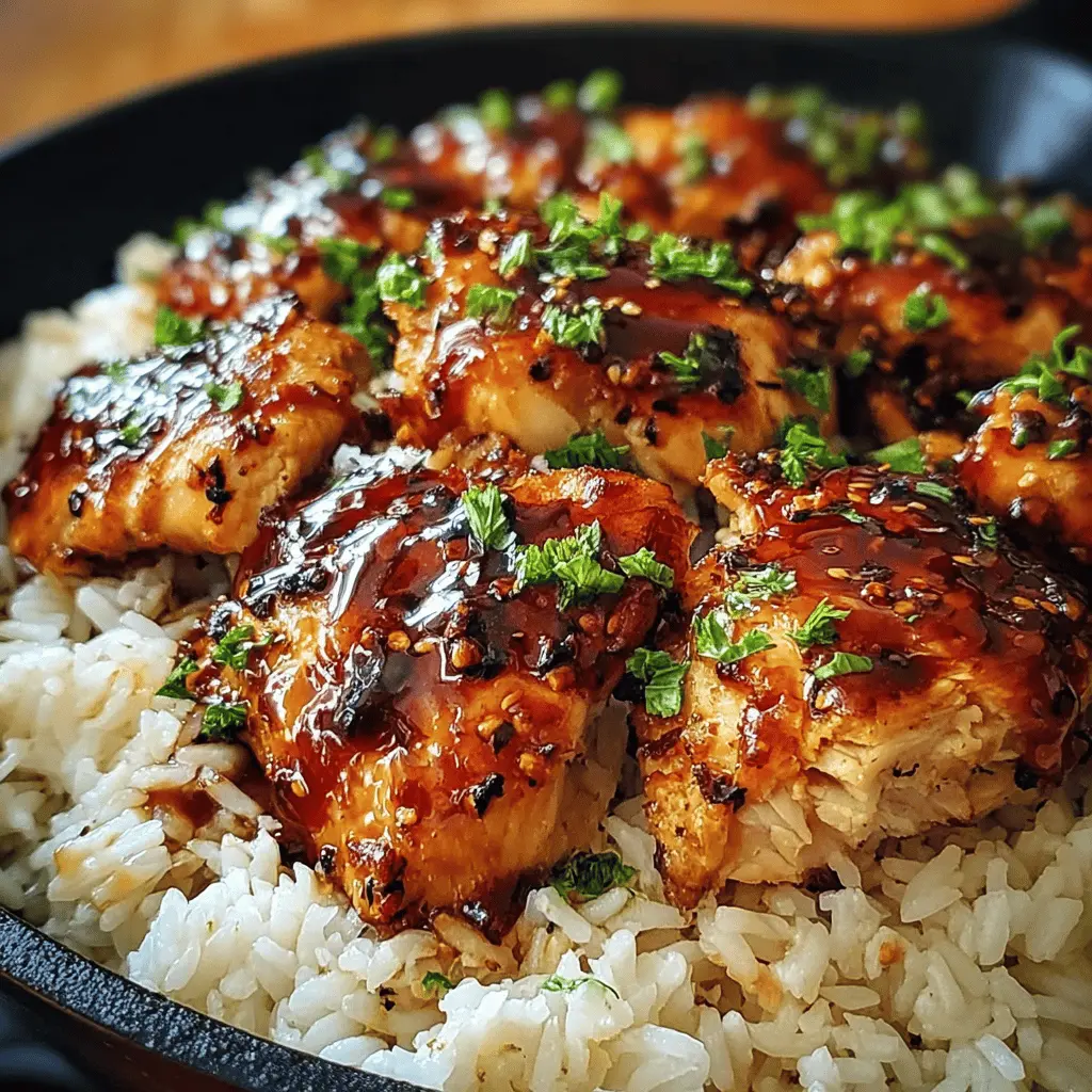 Easy One-Pan Honey BBQ Chicken and Rice