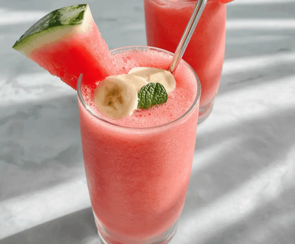Easy Watermelon Banana Smoothie Recipe
