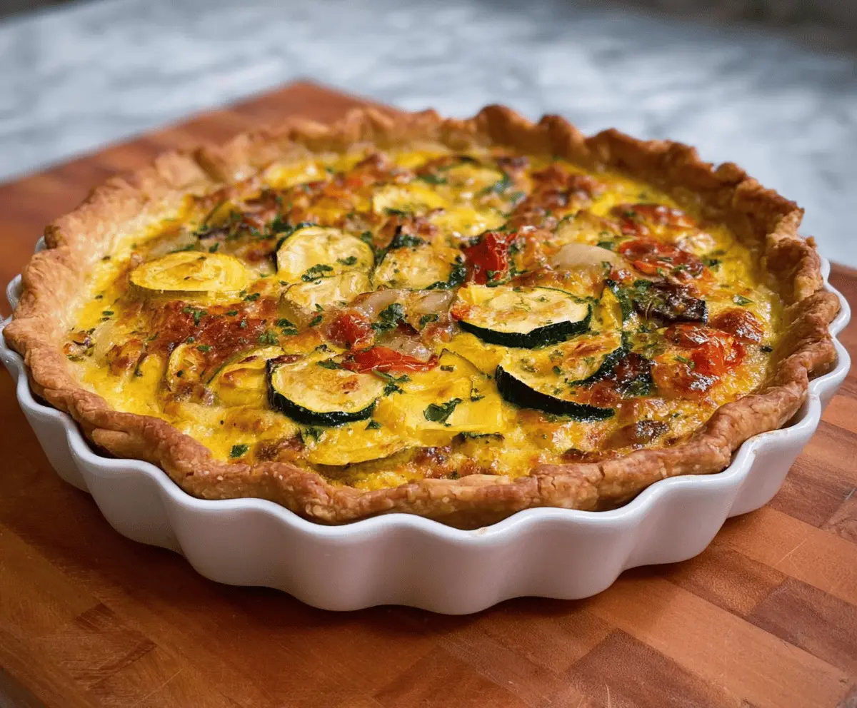 Easy Savory Summer Squash Pie Recipe