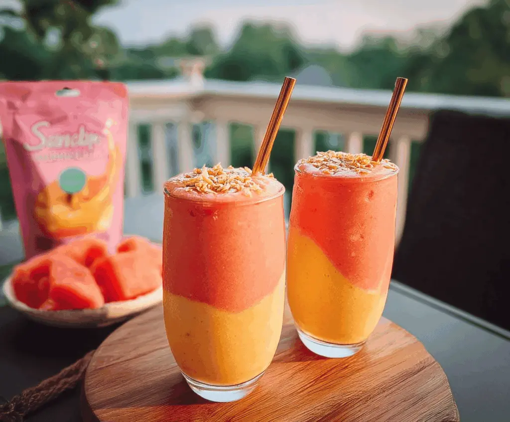 Refreshing Mango Watermelon Sunrise Smoothie Recipe