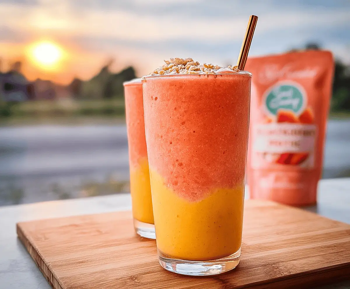 Refreshing Mango Watermelon Sunrise Smoothie Recipe
