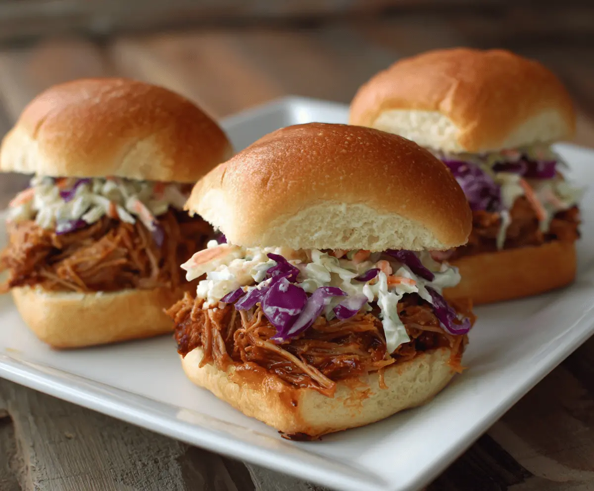 Slow Cooker Pulled Pork Sandwiches