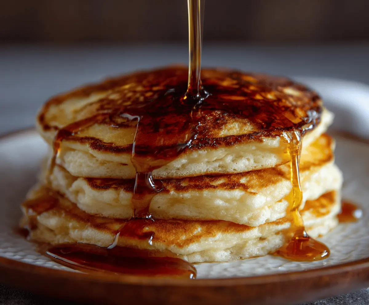 Fluffy Pancakes with Maple Syrup