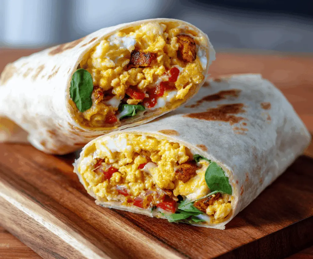 Cheese and Egg Breakfast Burritos