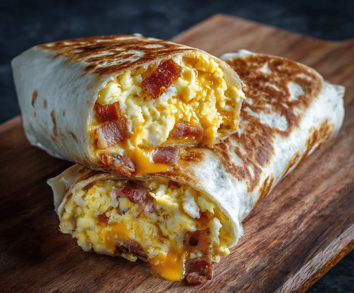 Cheese and Egg Breakfast Burritos