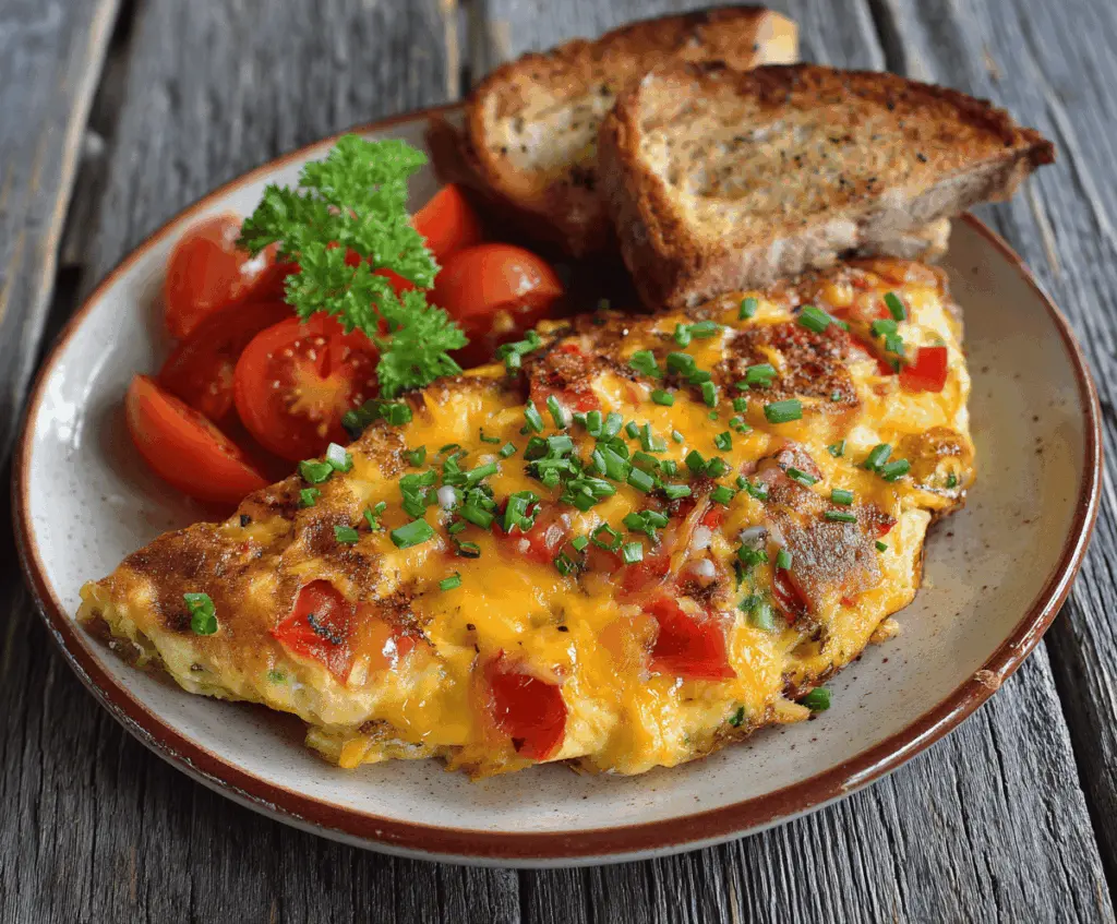Veggie Omelette with Cheese
