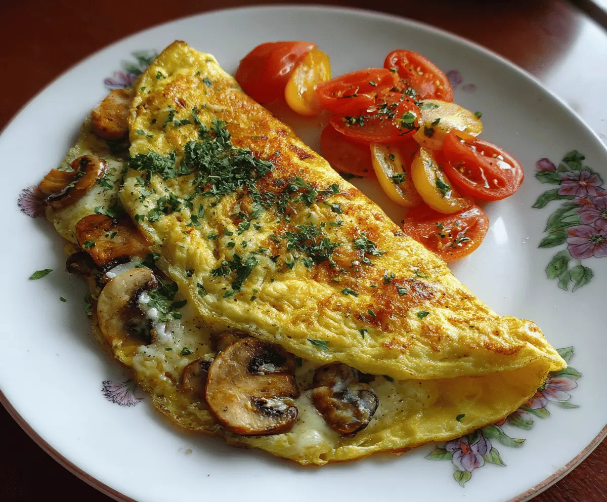 Veggie Omelette with Cheese