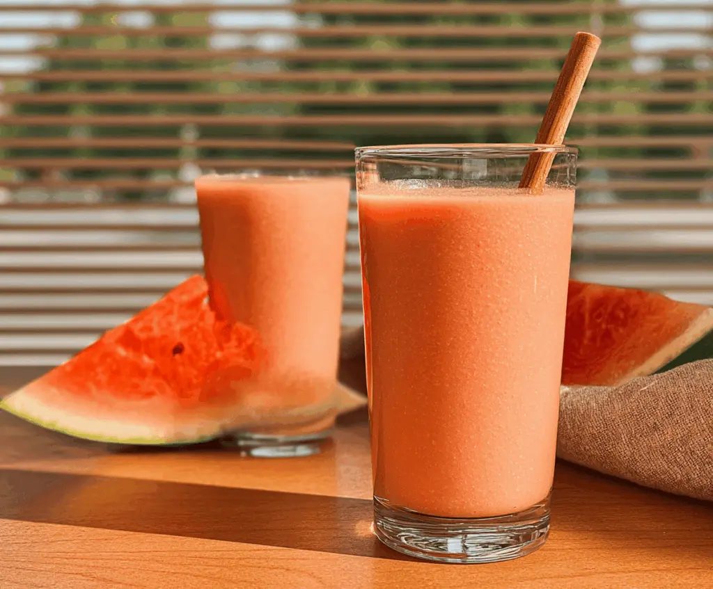 Healthy Watermelon Peach Smoothie Recipe