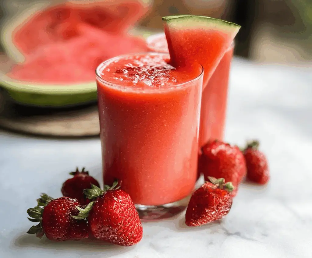 Refreshing Strawberry Watermelon Smoothie Recipe